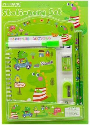 Канцелярский набор "рисовайчик: дино", желтый