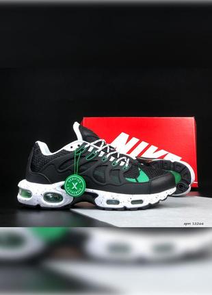 Чоловічі демісезонні кросівки nike air max terrascape plus чорні з білим\зелені3 фото