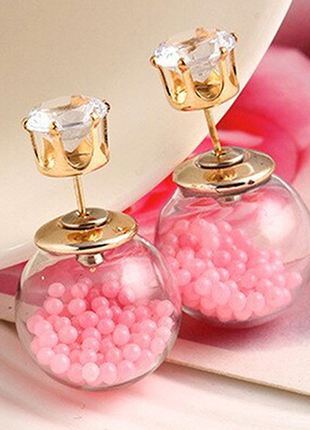 Рожеві сережки джекети