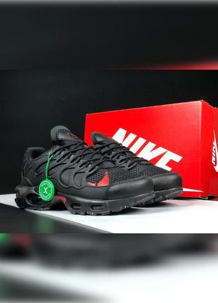 Чоловічі демісезонні кросівки nike air max terrascape plus  чорні з червоним2 фото