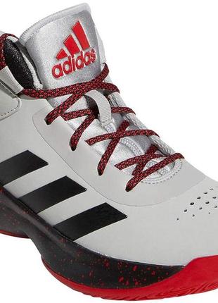 Кроссовки adidas детские белые с красным светлые спортивные для баскетбола