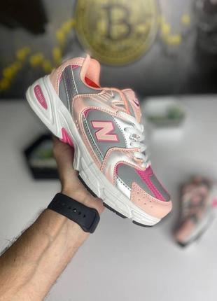 Женские кроссовки new balance 530 pink grey