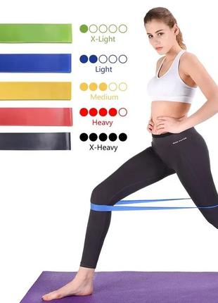 Резинки для фітнесу fitness loop bands комплект 5 шт2 фото