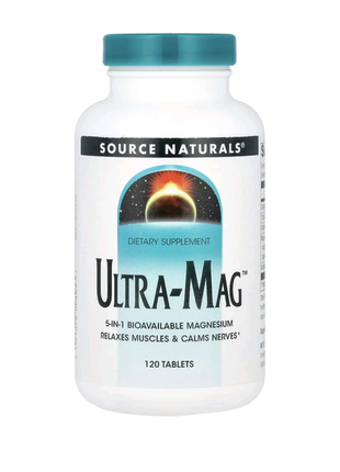 Source naturals, ultra-mag, комплекс із магнієм, 120 таблеток