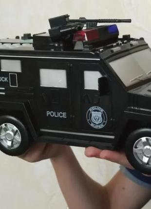Детский сейф с кодом и отпечатком пальца в виде полицейской машины cash truck3 фото