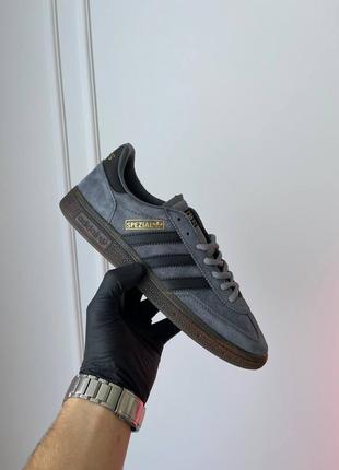Мужские кроссовки adidas spezial grey black brown