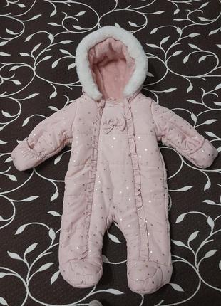 Комбинезон демисезонный на девочку 0-3 месяцев, фирменный