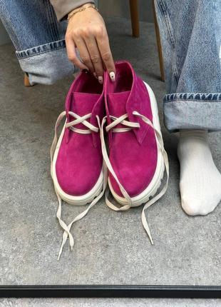 Жіночі черевики із натуральної замші barefoot 🦶🏻 демі/зима