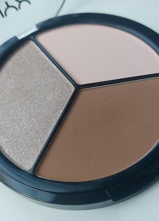 Палетка для контуринга nyx professional makeup 3 steps to sculp face palette, fair3 фото