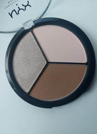 Палетка для контуринга nyx professional makeup 3 steps to sculp face palette, fair2 фото