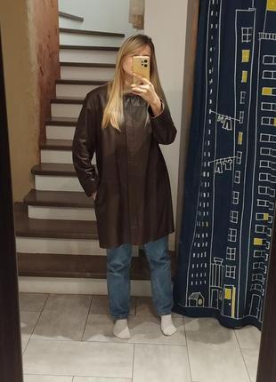 Max mara кожаный тренч, пальто, жакет, куртка
