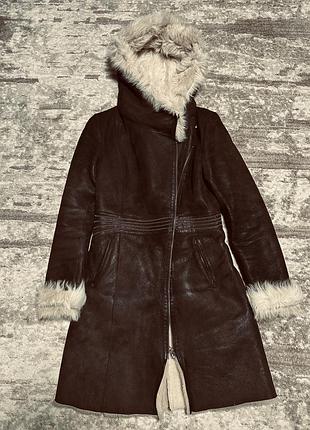 Жіноча дублянка, натуральна шкіра