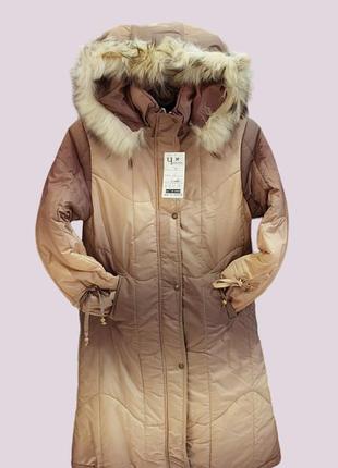 Теплая демисезонная удлиненная курточка плащевка для девочки подростка, детские куртки-пальто осенние 10-12лет