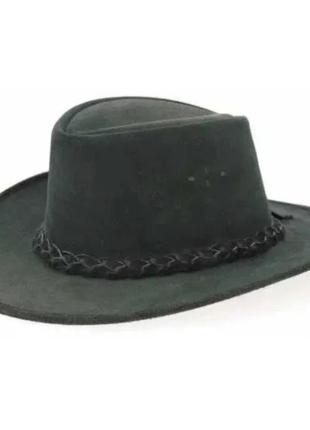 The swagman р. s черный кожаный замшевый ковбойская шляпа шляпа