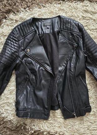 Кожаная косуха классическая topshop s xs eur36 us4968