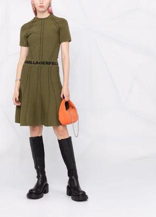 Karl lagerfeld платье миди оригинал люкс бренд платье тренд логотип лого надписей