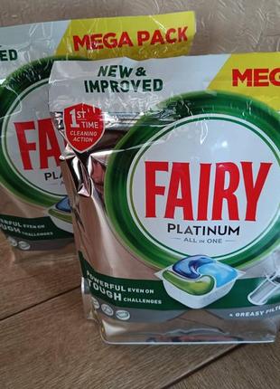 Таблетки для посудомоечной машины fairy platinum all in one, 75 шт