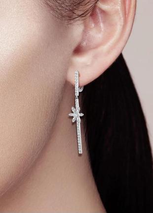 Серебряные сережки стерлинговое серебро 925