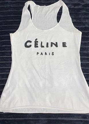 Белая майка в стиле сельниц