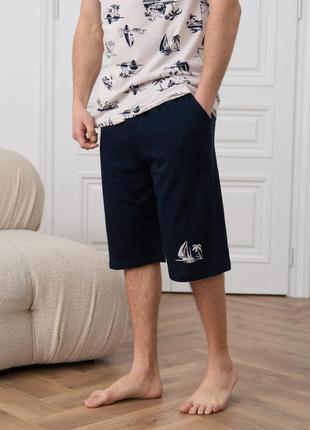 Чоловіча піжама трикотажна з шортами літній настрій розмір m, l, xl, 2xl6 фото
