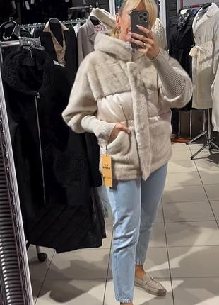 Шуба куртка с капюшоном
