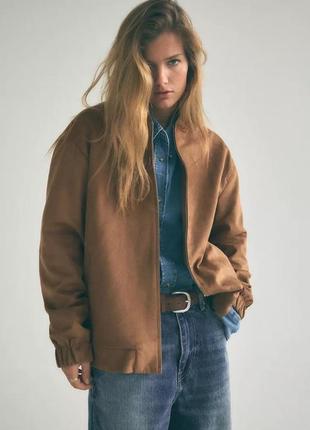 Коричнева куртка замшева коричнева zara new