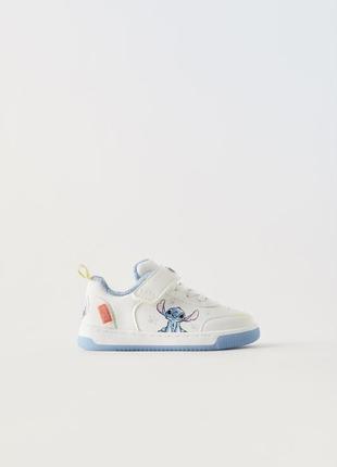 Кеды белые кроссовки lilo &amp; stitch disney лило и стуч слипоны для девочки оригинал зара zara