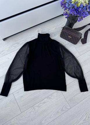 Гарна кофта з горлом і прозорими рукавами lcw