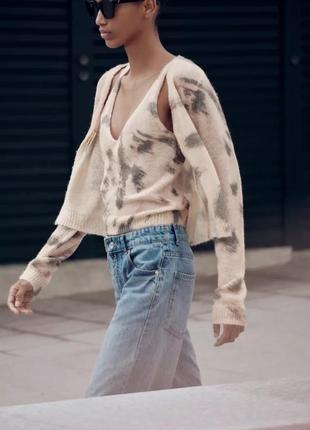 Кардиган женский в принт zara new