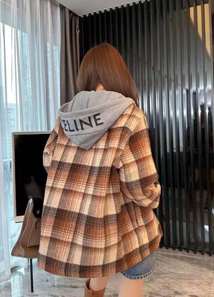 Утепленная рубашка в стиле celine