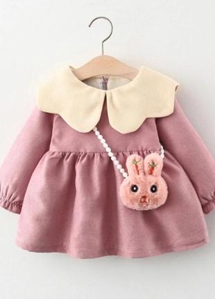 Красивое теплое платье вельвет-подкладка флис!