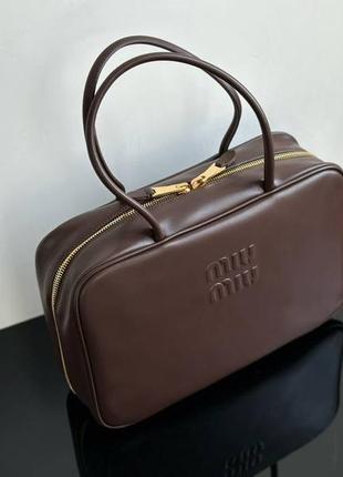 Сумка кожаная  в стиле miumiu arcadia