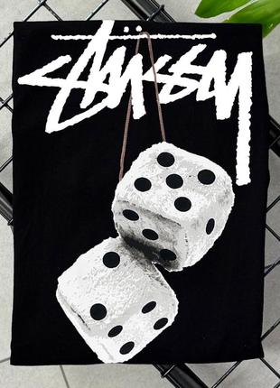 Футболка stussy fuzzy dice черный
 #stussy