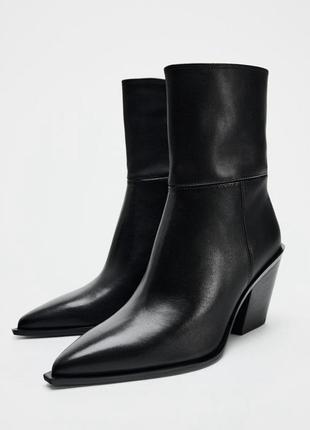 Шкіряні козаки zara жіночі черевики zara
