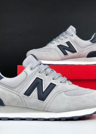 Женские кроссовки new balance 574 grey blue New Balance S серого с синим цветов