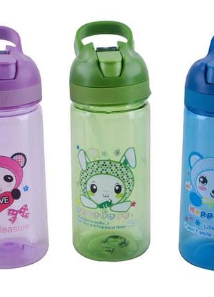 Пляшка-поїлка дитяча з трубочкою 500 мл 02696