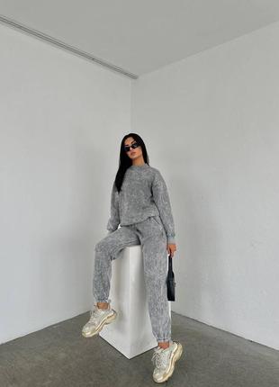 Костюм варенка женский трикотажный на флисе свитшот и штаны разм.s-l2 фото