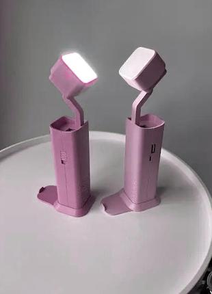 Настольная лампа фонарь power bank xanes . розовый2 фото