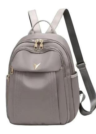 Жіночий міський рюкзак polo сірий нейлоновий5 фото
