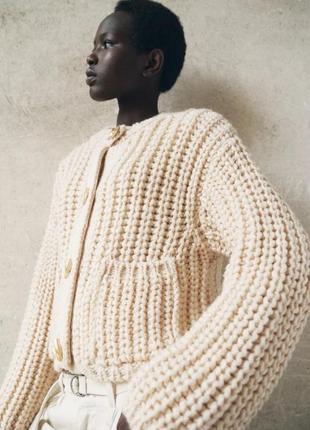 Кардиган женский бежевый zara new