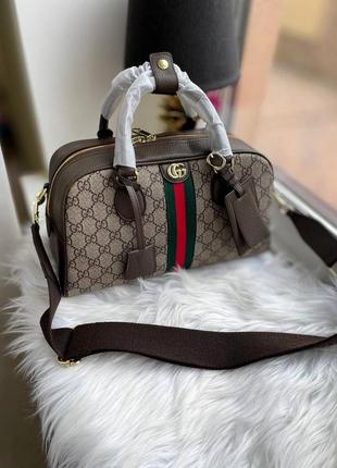 Женская сумка в стиле gucci натуральная кожа