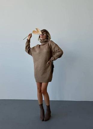 Теплий подовжений светр туніка