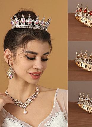 Корона на торт кришталева весільна корона тіара для жінок
