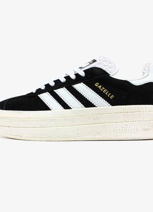 Кросівки adidas gazelle bold "core black white" 37