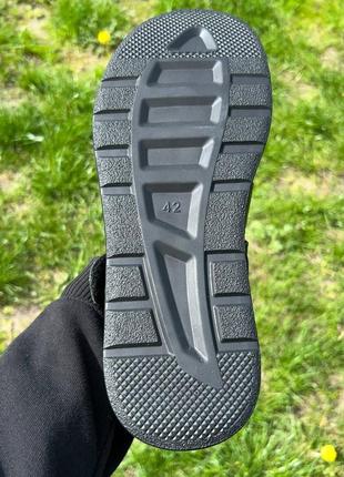 Мужские летние кожаные сандалии kардинал черные3 фото