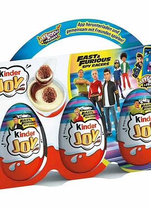 Шоколадні яйця kinder joy fast furious 3s 60g