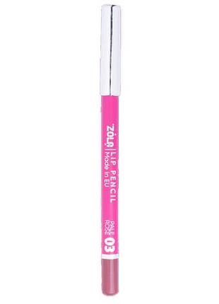 Zola олівець для губ lip pencil 03 pale rose