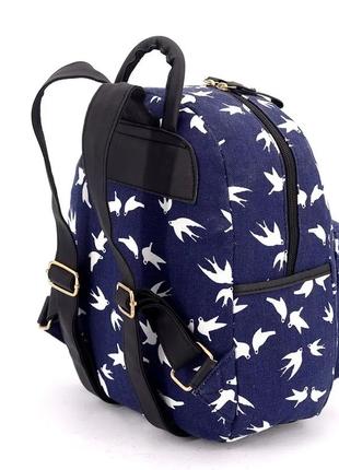 Жіночий рюкзак тканинний polo синій4 фото