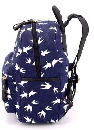 Жіночий рюкзак тканинний polo синій6 фото