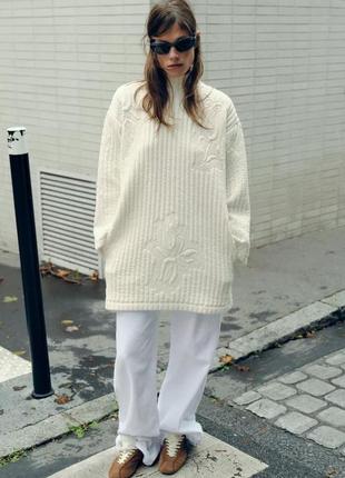 Коротка бежева стьобана сукня zara new
